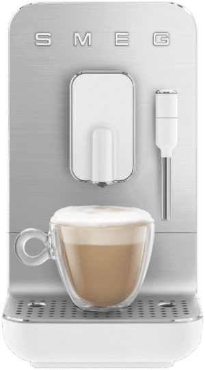 Smeg Bean To Cup Coffee Machine With Steam Wand Matte White