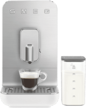 Smeg Bean To Cup Coffee Machine With Milk Steaming System Matte White